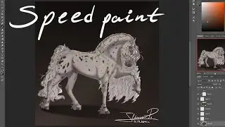 Speedpaint - Friesian horse