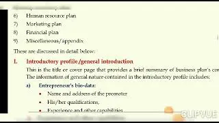 Introductory profile and Description of venture