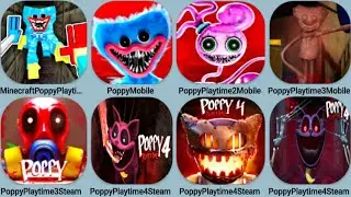 Poppy Playtime Minecraft, Poppy 4 Mobile, Poppy 4 Steam, Poppy 3 Mobile, Poppy Steam 1+2+3+4, Poppy2