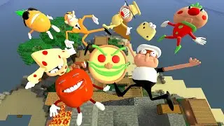 Pizza Tower Characters: Ragdolls Jumps & Falls in Garry's Mod!