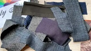 Новое применение серых невзрачных тканей: порезала школьную форму DIY мастер-класс