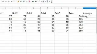 How to use formula in Open Office calc