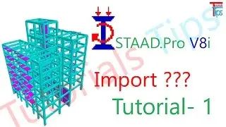 How to import AutoCAD in staad pro | Import From AutoCad