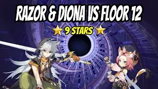 Razor & Diona Duo vs Floor 12 Second Halves (9 STARS) | Genshin Impact 1.5 Abyss