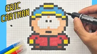 ERIC CARTMAN PIXEL ART - Step by Step TUTORIAL