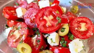 Средиземноморский салат из обычных овощей. Вкусный и простой рецепт!