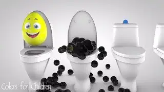 Learn Colors With Surprise Eggs Toilet For Children - Colors For Children
