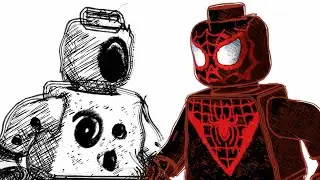 LEGO The Spot & Miles Morales Scribble Rendering Style Blender