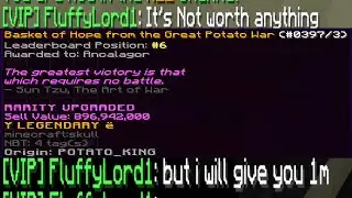 Lowballing my rarest items while nicked in hypixel skyblock