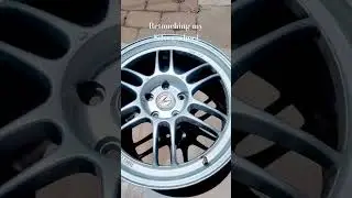Retouching my silver Enkei RPF1 wheel | DYI repainting