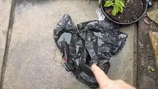 Building a river through a flower bed. DIY