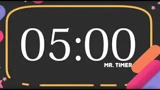 5 Minute Countdown Timer Alarm Clock! Timer for Kids 5 Minutes!
