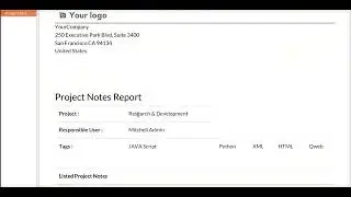 Project Task Notes Odoo App