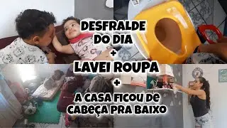 DIFICIL ROTINA PARA ORGANIZAÇÃO DA CASA😰 / mãe de 2 + DESFRALDE DO DIA | Thaiane Massarim