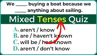 Mixed Tenses Multiple Choice MCQ's Quiz: Can You PASS THIS TEST? #challenges 5