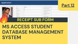 How To Create MS Access Students Database Management System For School - Part 12 - Receipt Sub Form