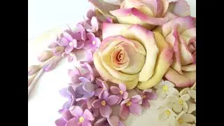 Соленое тесто. Панно с сиренью и розами. МК 2 часть. Сборка композиции