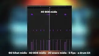 (100+) TRAP DRUM MIDI KIT + DRUM KIT + FLP TEMPLATE 2023