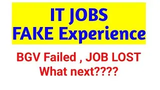 Fake Experience - BGV Failed , What next? 