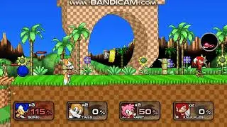 Super Smash Flash 2 - Sonic VS Tails VS Knuckles VS Amy