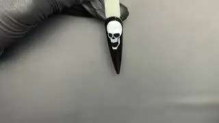 Halloween Skull 💀 Nail Art Tutorial 4K 