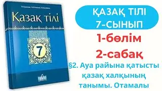 Қазақ тілі 7 сынып 2 сабақ 1 бөлім. Ауа райына қатысты қазақ халқының танымы. Отамалы