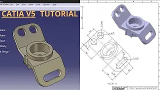 CATIA V5 tutorial | how to create mechanical part in catia | catia v5 part design |