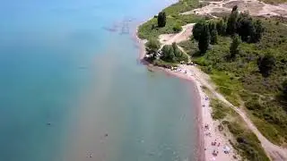 Кыргызстан, Иссык-Куль пляж Чолпон-Аты.Kyrgyzstan, Issyk-Kul, Cholpon-Ata beach.