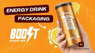 How to create A Product Packaging design in Adobe illustrator with Logo | Energy Drink