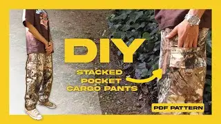 EASY DIY | Stacked Pocket Cargo Pants | With PDF