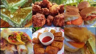 6 easy, instant, delicious recipes || evening snacks || cook with arisha