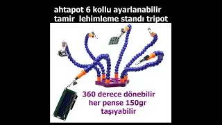 ahtapot 6 robot kollu ayarlanabilir elektronik lehimleme onarım tamir stand sabitleme yardımcı