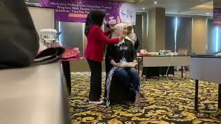 Tutorial hijab pengantin Drapery di TOT Double Track 2025