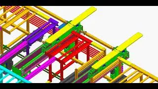 Automatic bar feeding line / NX Animation