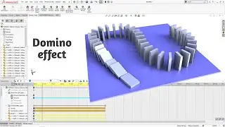 Have fun with Motion Study in Solidworks - Domino effect