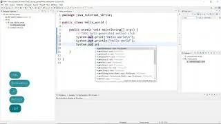 Java lecture 1 | | Very basic program to print "Hello world" with different types.