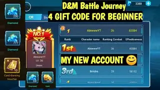 4 GIFT CODE D&M Battle Journey for Beginner, enjoyyy