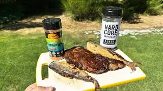SOLO Kayak Fishing Dry Aged RIBEYE Surf N Turf Catch and Cook