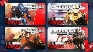 HELLDIVERS 2 THUMBNAIL TEMPLATE! PSD!!