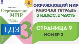 Окружающий мир. Рабочая тетрадь 3 класс 1 часть. ГДЗ стр. 9 №2