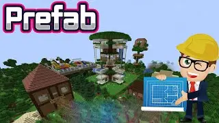 ПОСТРОЙКИ В 1 КЛИК В МАЙНКРАФТ. Prefab. ОБЗОР МОДОВ #55
