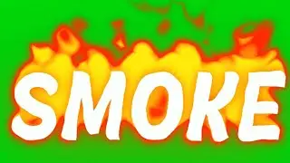 Smoke Fire Text Animation in Green Screen