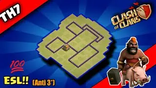 NEW TH7 WAR BASE 2019 | ESL Special | [Defence] ANTI 3* WAR BASE - Clash Of Clans