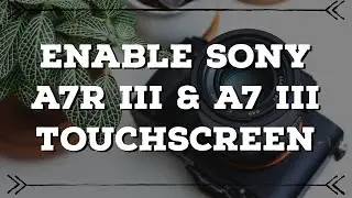 Setup the touch screen Sony A7R iii