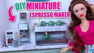 DIY Make your own Miniature ESPRESSO MAKER & COFFEE GRINDER for your Dollhouse Step by Step