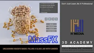 Unleashing MassFX Magic: Filling A Glass Jar With Candies (Malayalam)