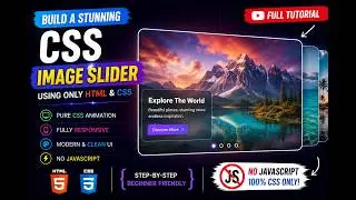 Responsive CSS Image Slider (No JavaScript) — Pure HTML & CSS Tutorial