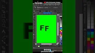 Flip Text Effect in CorelDRAW Letter F #hevlendordesigns #coreldrawtips