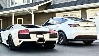 Tesla Model Y vs Lamborghini LP640