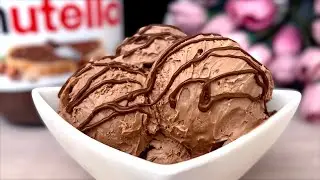 2 Ingredient Homemade Nutella Ice Cream in 5 minutes. No Churn, No Machine! Easy and Yummy!